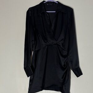 Zara Black Long Sleeve Dress